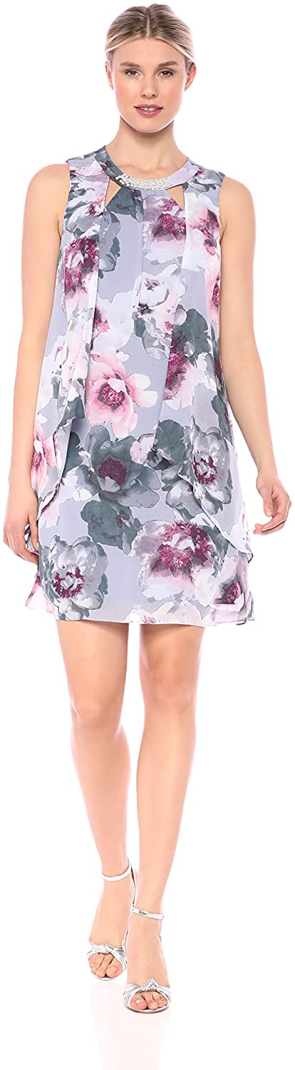 Price:$12.98 S.L. Fashions Women's Sleeveless Cutout Pearl Neck Dress at Amazon Women’s Clothing store