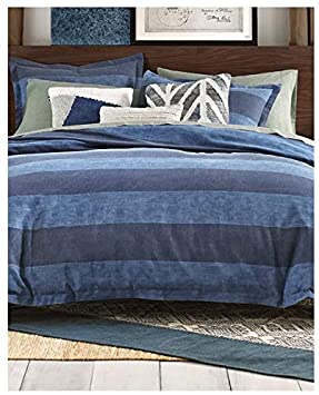 Price:$357.60    Tommy Hilfiger Cabana Stripe Duvet Set Full/Queen Blue  Home & Kitchen