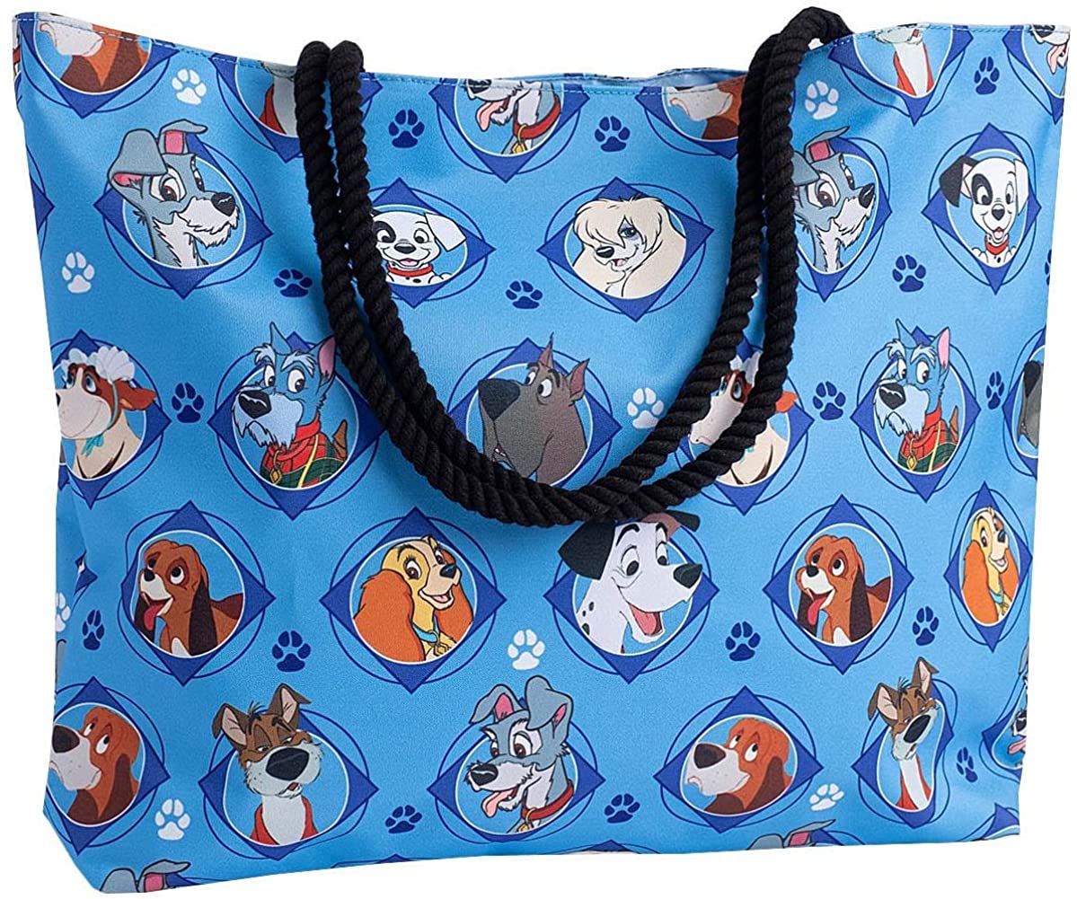 Price:$19.99    Disney Tote Travel Bag Dogs Print  101 Dalmatians Lady Tramp Nana Copper Dodger  Shoes