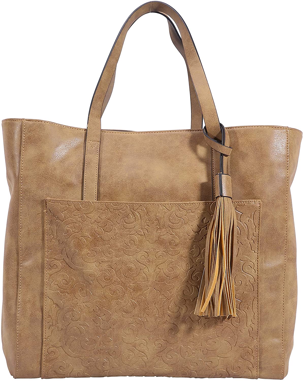 Price:$20.29    QUEENSHOW Women Tote Bags PU Leather Tassel Purse Top Handle Satchel Handbags Stylish Waterproof Big Handbag Travel Shoulder bag  Shoes