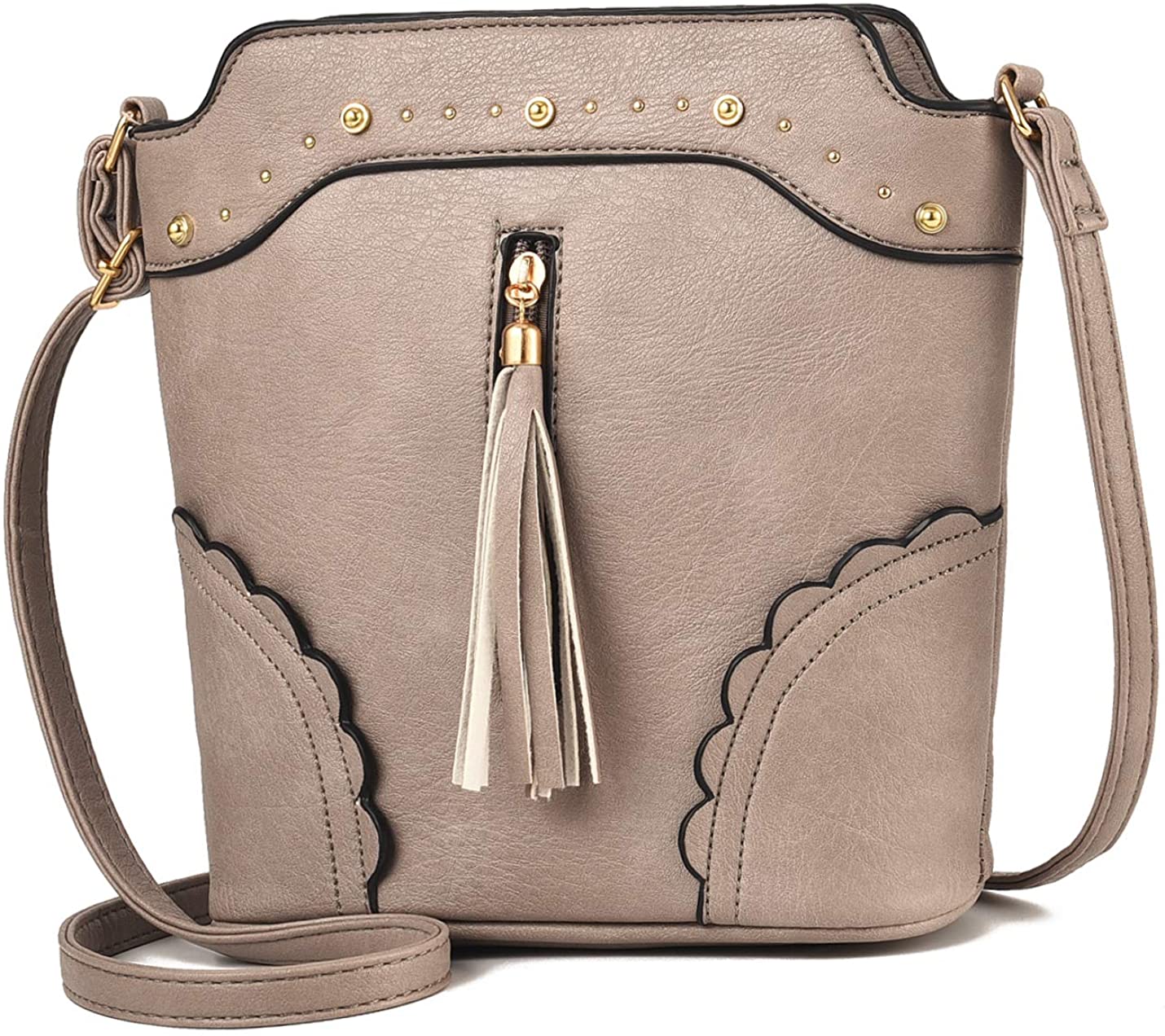 Price:$6.99 Women Small Crossbody Bag Shoulder Purse Handbags with Tassel Vintage Ladies PU Leather Bag  Handbags   
