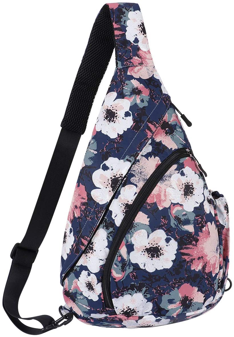 Price:$24.99   | Smith Sursee Sling lightweight Chest Backpack for travel commuting hiking camping (Vintage flower) | Casual Daypacks