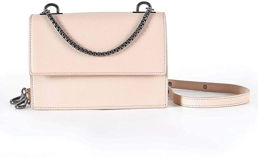 Price:$0.00 Girls Solid Color Flap Magnetic Snap Hand Bag Lady Elegant Shoulder Cross Body Purse (Pink)  Handbags   