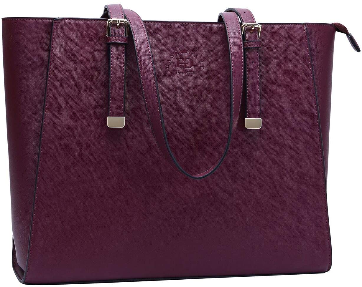 Price:$35.99    Laptop Bag, Women Tote Bag,15 15.6 Inch Work Bag Briefcase with Comfortable Shoulder Strap for Office Ladies College Girl Carrying,Burgundy  Computers & Accessories