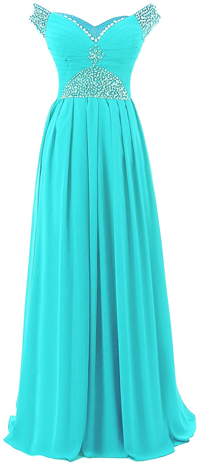 Price:$39.90    Vantexi Women's Cap Sleeve Long Chiffon Formal Prom Dresses  Clothing