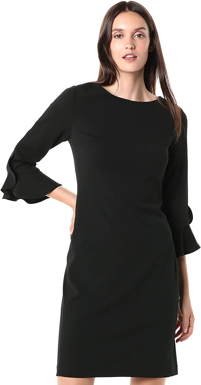 Price:$30.01 Karl Lagerfeld Paris Women's Tulip Sleeve Crepe Dress at Amazon Women’s Clothing store