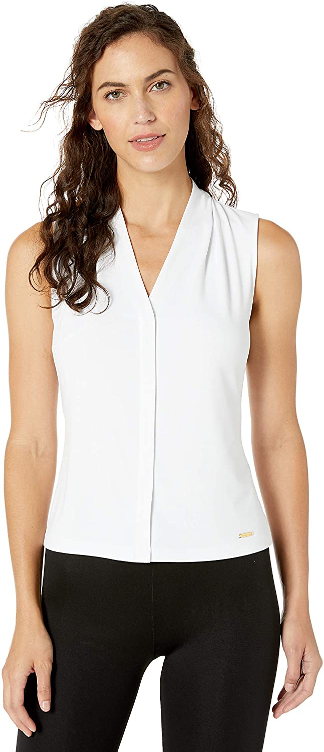 Price:$30.89 Calvin Klein Women's Solid Sleeveless V-Neck Cami (Petite and Standard) at Amazon Women’s Clothing store