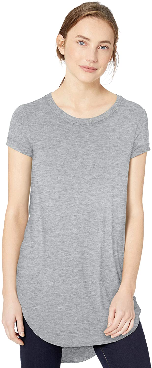 Price:$15.50    Amazon Brand - Daily Ritual Women's Jersey Short-Sleeve Open Crewneck Tunic  Clothing