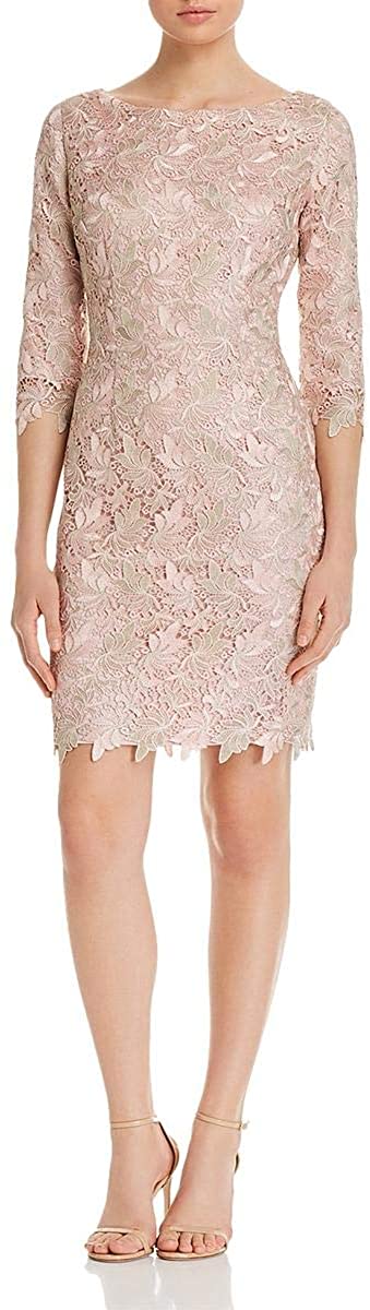 Price:$109.35 Eliza J Women's 3/4 Sleeve Lace Sheath Dress at Amazon Women’s Clothing store