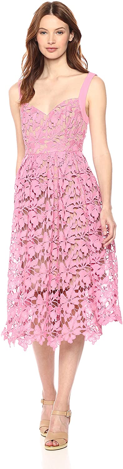 Price:$75.00    Donna Morgan Women's Sleeveless Lace Midi Dress  Clothing