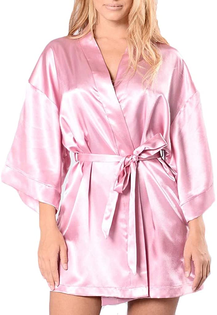 Price:$4.49 CocoMarket Plus Size Sexy Lingerie Robe for Women Silk Lace Solid Robes Housecoat Satin Bathrobe Sleepwear Pajamas at Amazon Women’s Clothing store