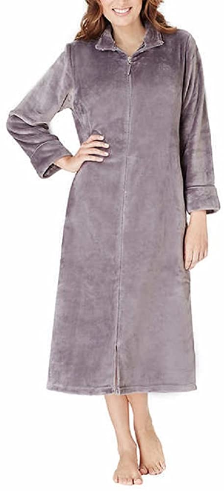 Price:$0.00 Carole Hochman Women's Zip Up Robe (X-Large, Mink Gray) at Amazon Women’s Clothing store