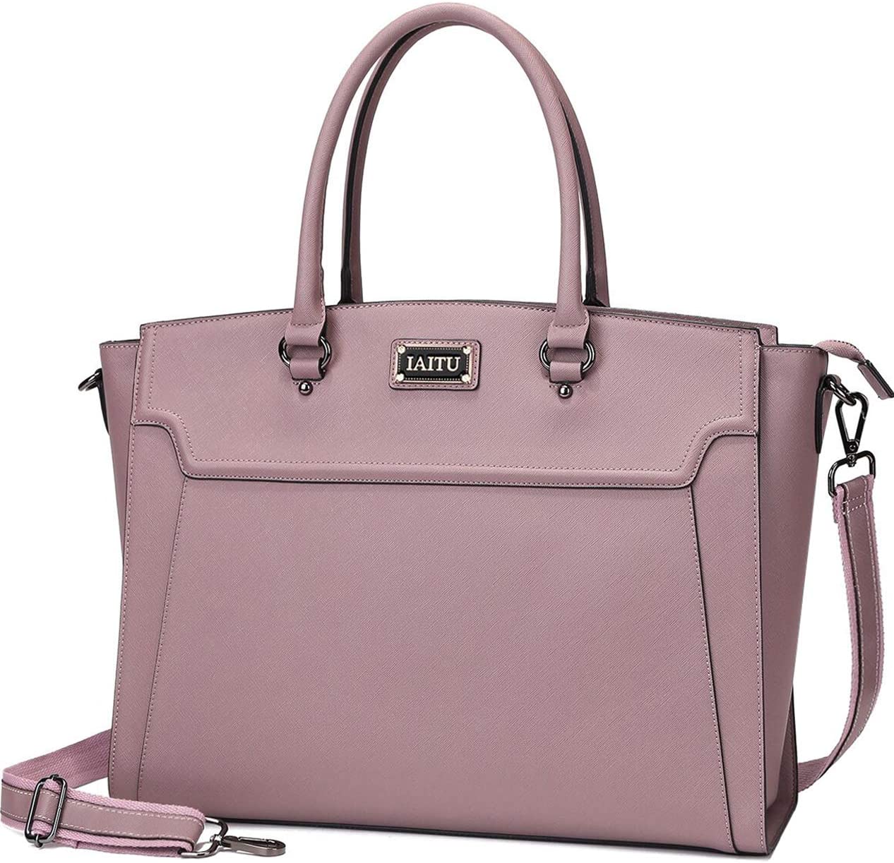 Price:$36.99    IAITU Laptop Tote Bag,15.6 Inch Women Elegant Laptop Bag Tablet Case Handbag for Office Travel School (Purple)  Computers & Accessories