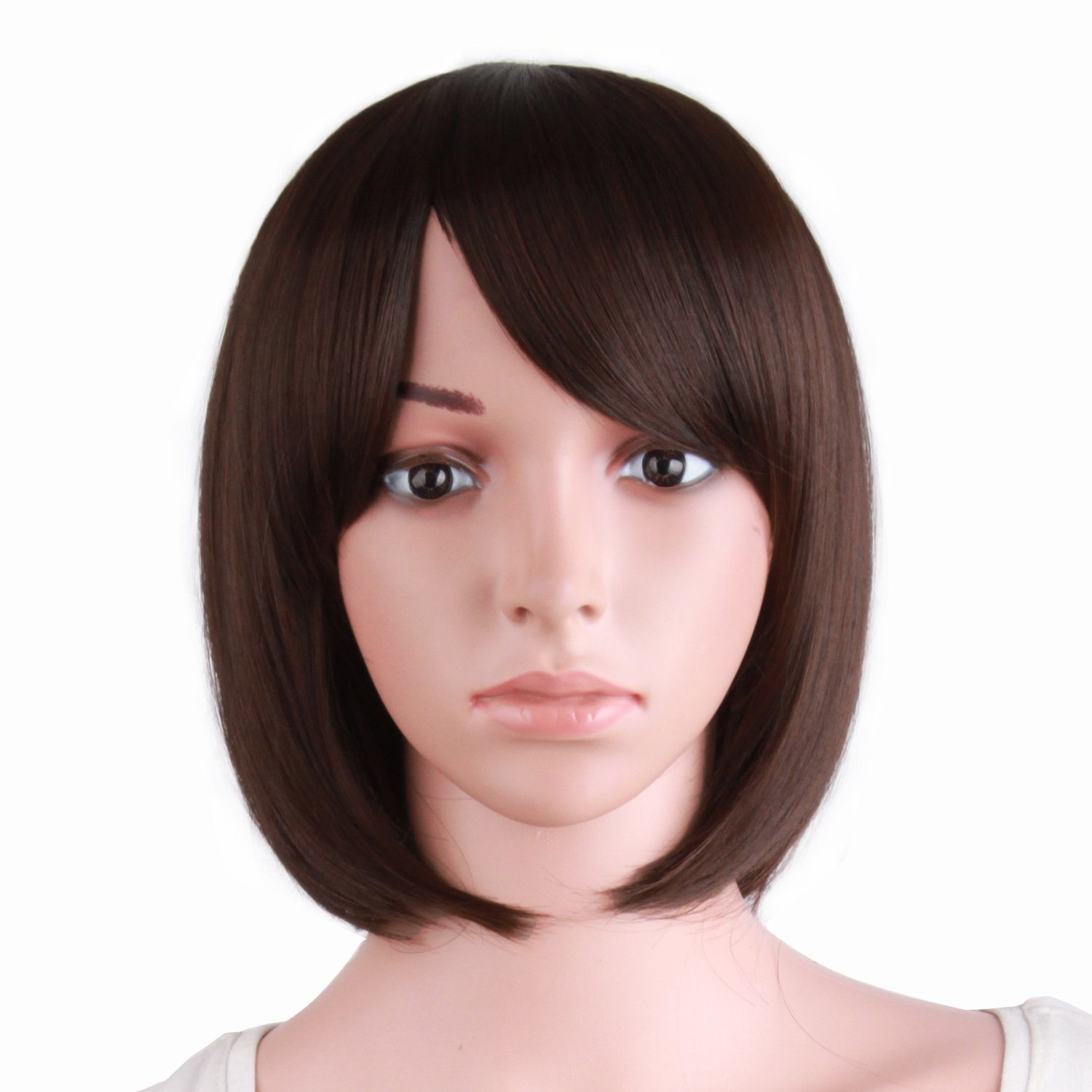 Price:$9.99    MapofBeauty 12"/30cm Women Short Straight Cosplay Party BOB Wig (Dark Brown)  Beauty