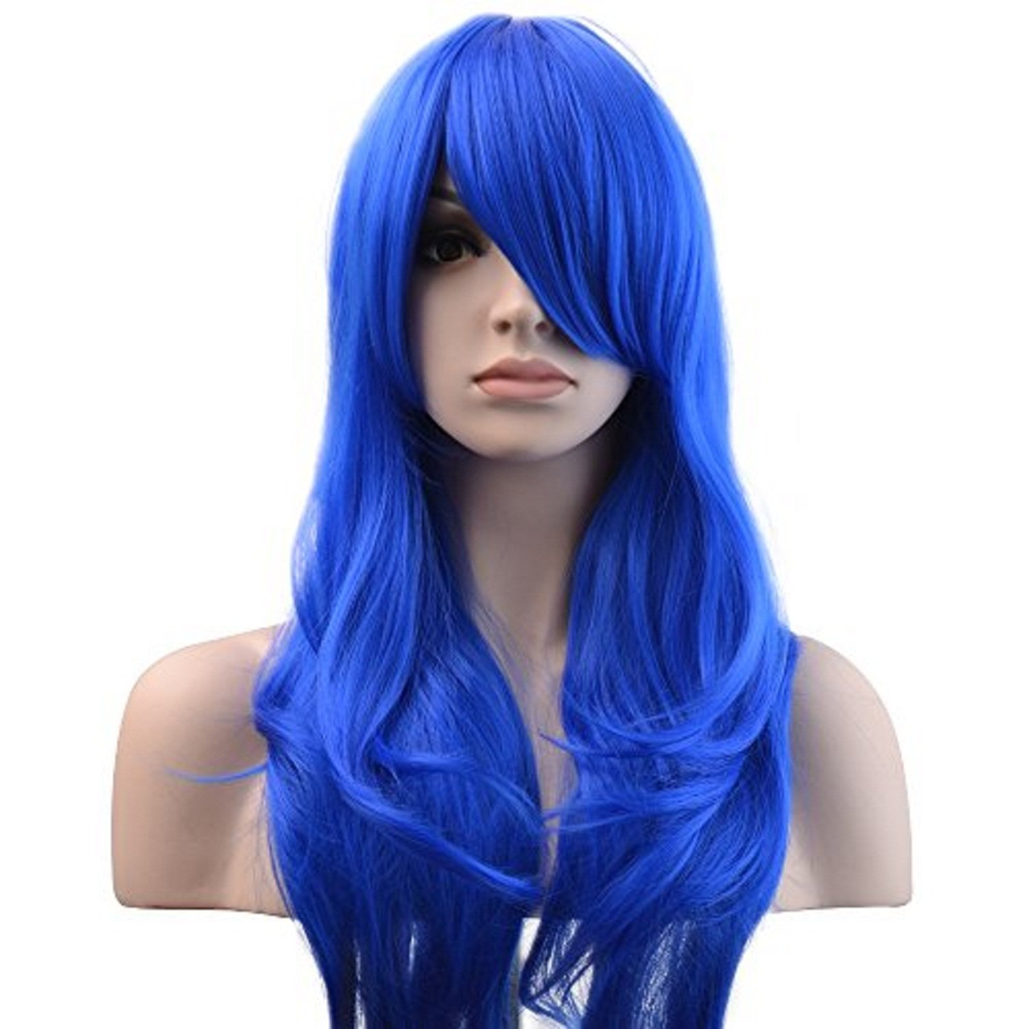 Price:$15.99    YOPO 28" Wig Long Big Wavy Hair Women Cosplay Party Costume Wig(BLue)  Beauty