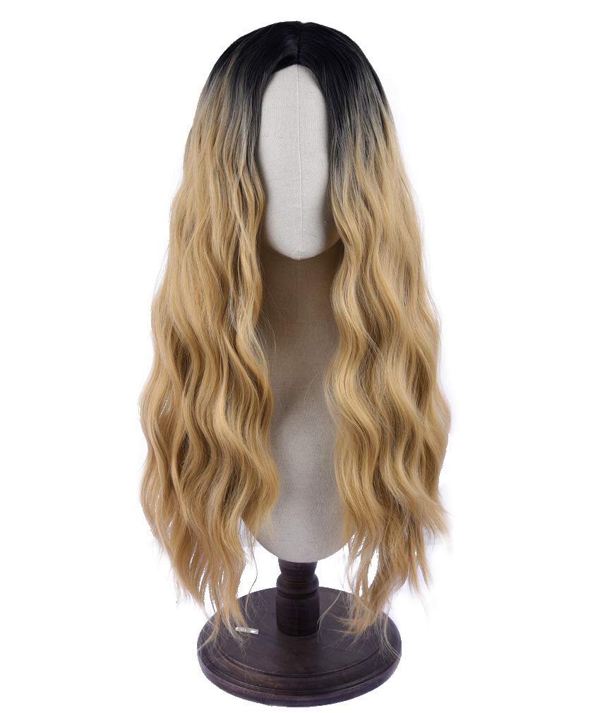 Price:$19.99    SEIKEA Long Wavy Natrual Wig Brown Ombre Cosplay Costume for Women Middle Part  Beauty