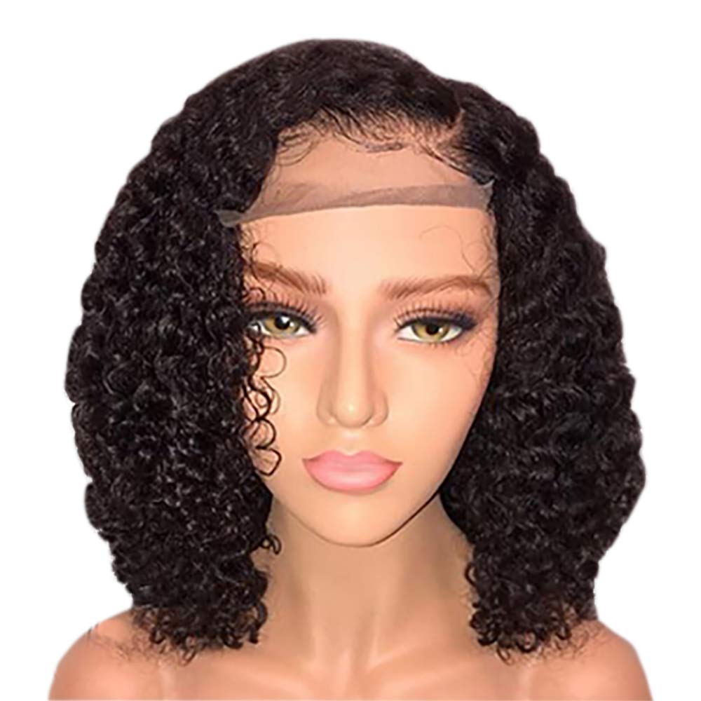 Price:$102.80     Jessica Hair 13x6 Lace Front Wigs For Black Women Curly Human Hair Wigs Brazilian Remy Hair Wet Wavy Lace Wigs Pre Plucked With Baby Hair (12 inch with 150% density)   Beauty