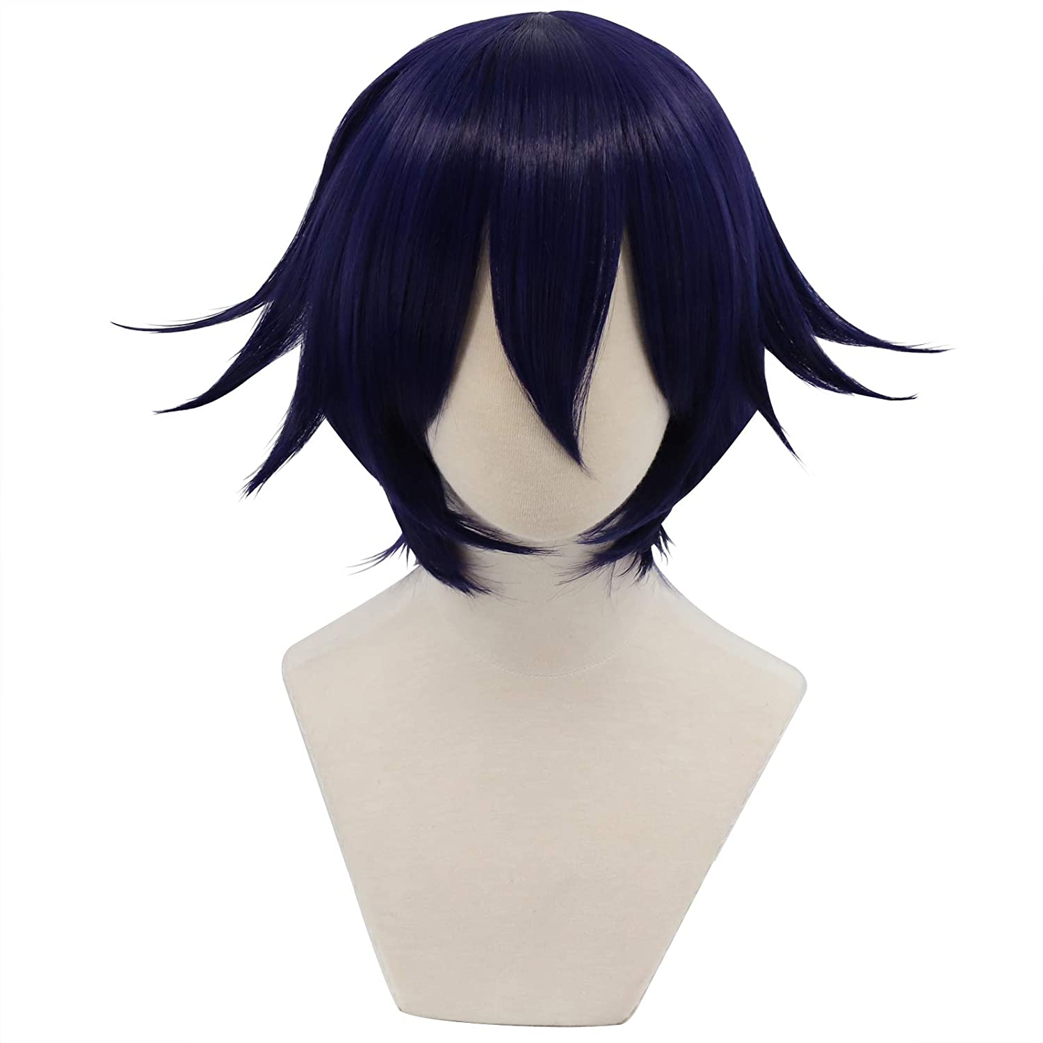 Price:$18.66    Cfalaicos 14.9'' Short Black Purple New Danganronpa V3 Ouma Koukichi Cosplay Wig  Beauty