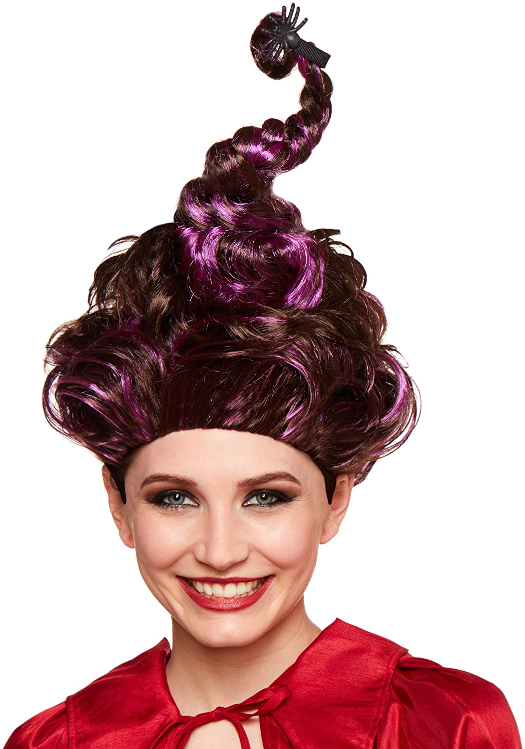 Price:$19.99    Spirit Halloween Hocus Pocus Mary Sanderson Wig for Adults - Deluxe | Officially Licensed Brown  Clothing