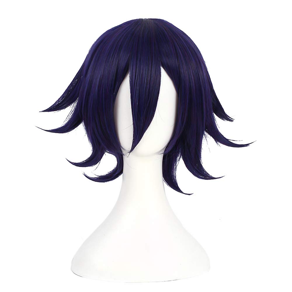 Price:$19.99    Missvig Cosplay Wig Queen Anime Black Purple Halloween Party Short Wigs Synthetic Hair  Beauty