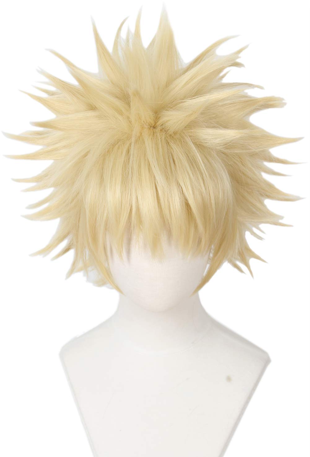 Price:$15.58    Linfairy Anime Cosplay Wig Short Blonde Hair Halloween Costume Full Wig  Toys & Games