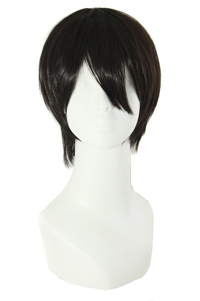 Price:$9.99     MapofBeauty Men's Short Straight Wig Cosplay Costume Wig (Black)   Beauty