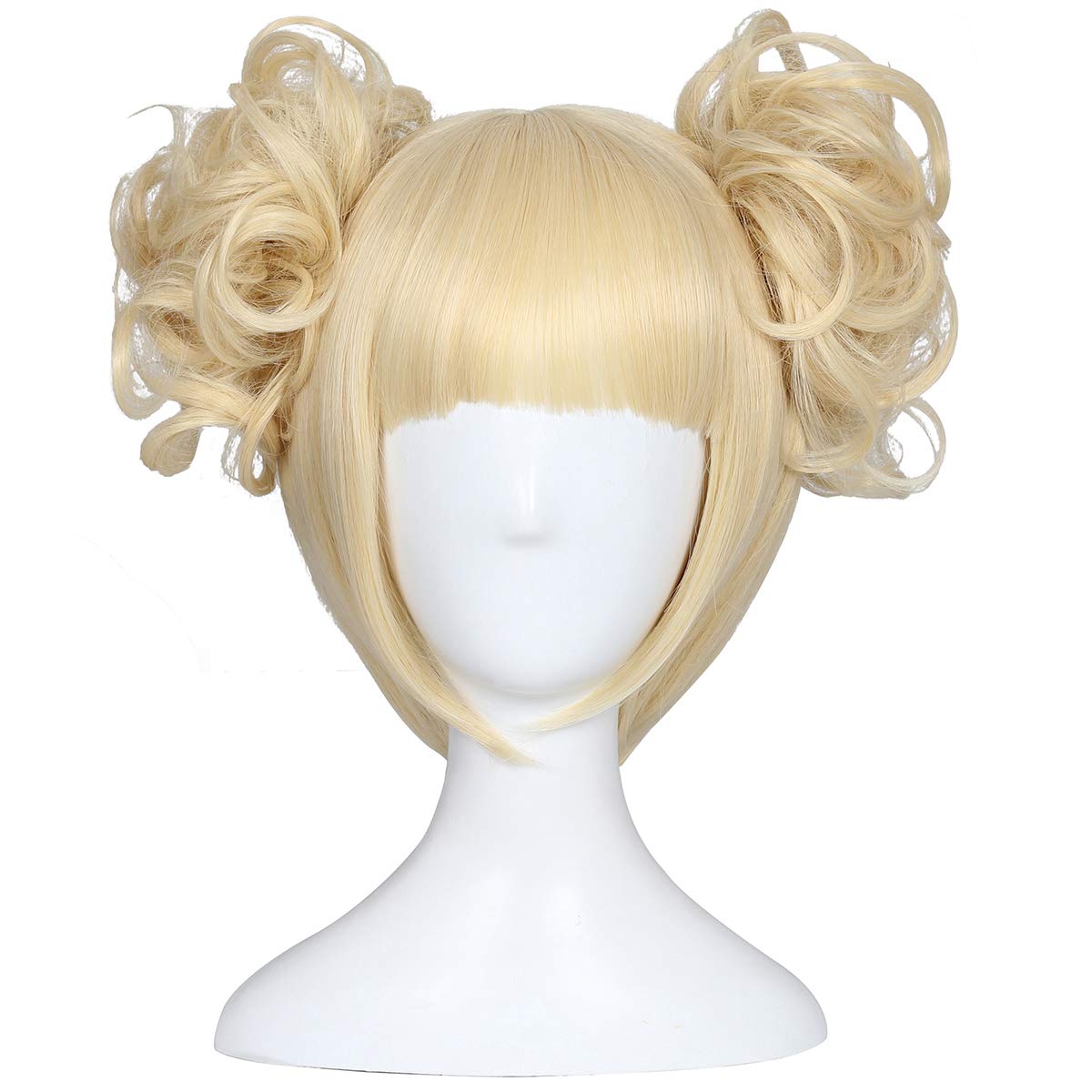 Price:$19.99    ColorGround Blonde Cosplay Wig and 2 Detachable Buns with Clips  Beauty