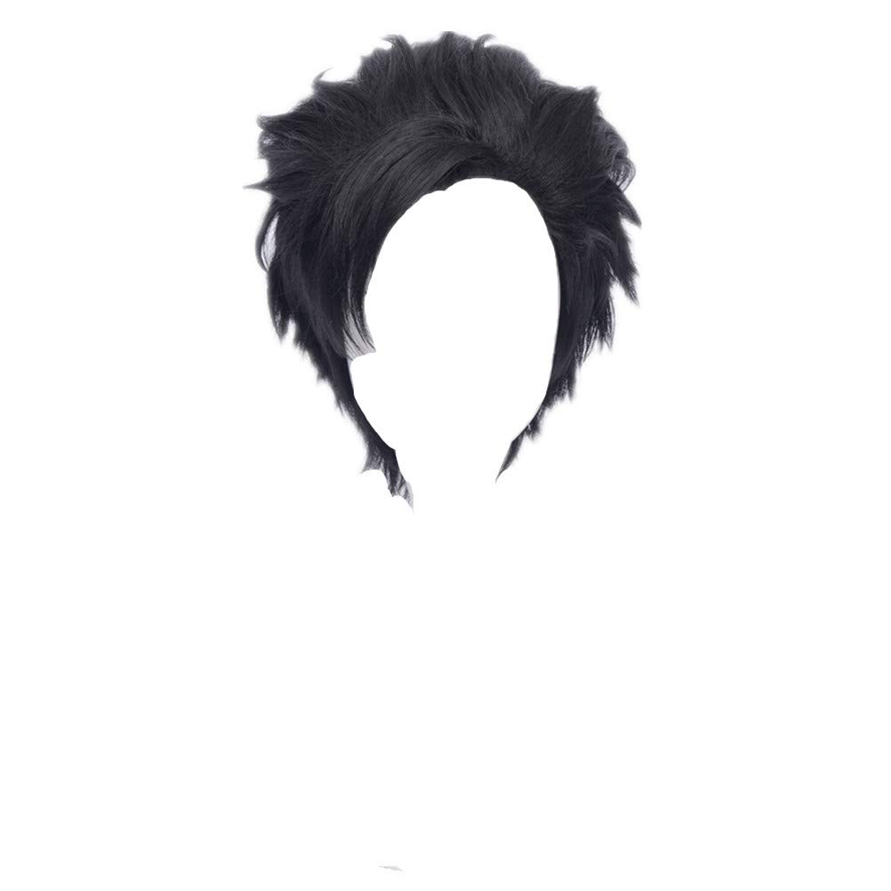 Price:$16.99    Kadiya Boys Cosplay Wig Full Hair Heat Resistant Black Fashion Synthetic Hair  Clothing