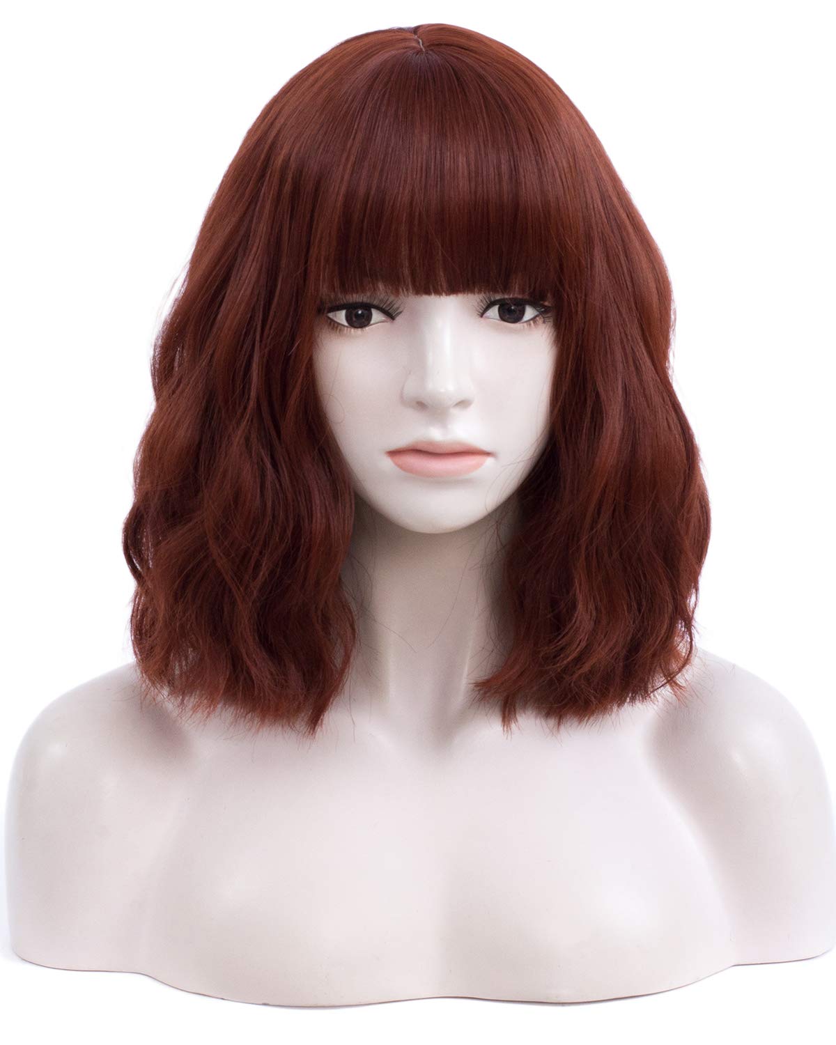 Price:$15.49    Netgo Wigs for Women, Natural Looking Heat Resistant Short Curly Wig for Girls Ladies Cosplay Party Daily Wear Premium Durable (Auburn)  Beauty