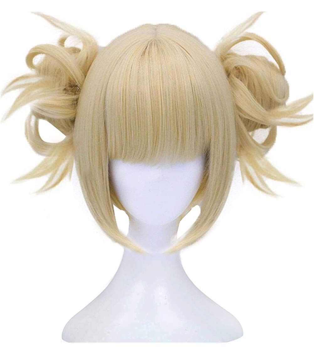 Price:$19.00    Anogol Hair Cap+613 Blonde Wigs Anime Cosplay Wigs Short Wavy Synthetic Hair With Bangs Fringe Hairstyles For Lonita Party  Beauty