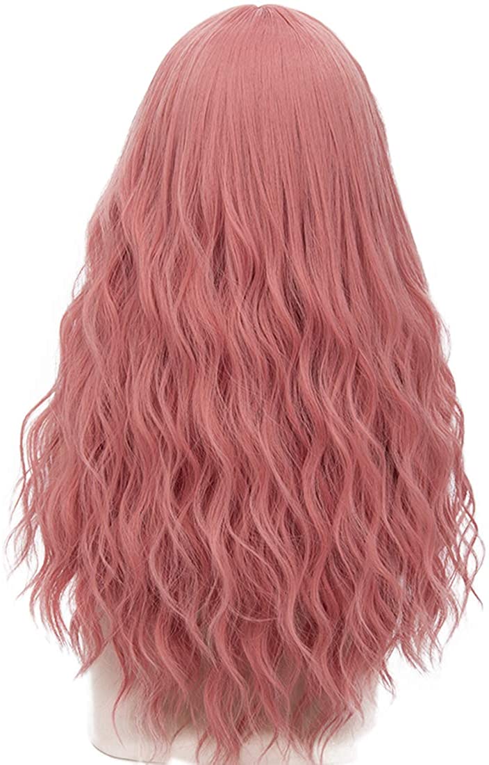 Price:$19.99    Miracle &Forest Lady Collection Heat Resistant Synthetic Wigs Long Curly Women Cosplay Wig (60cm, Ash Pink F28)…  Clothing