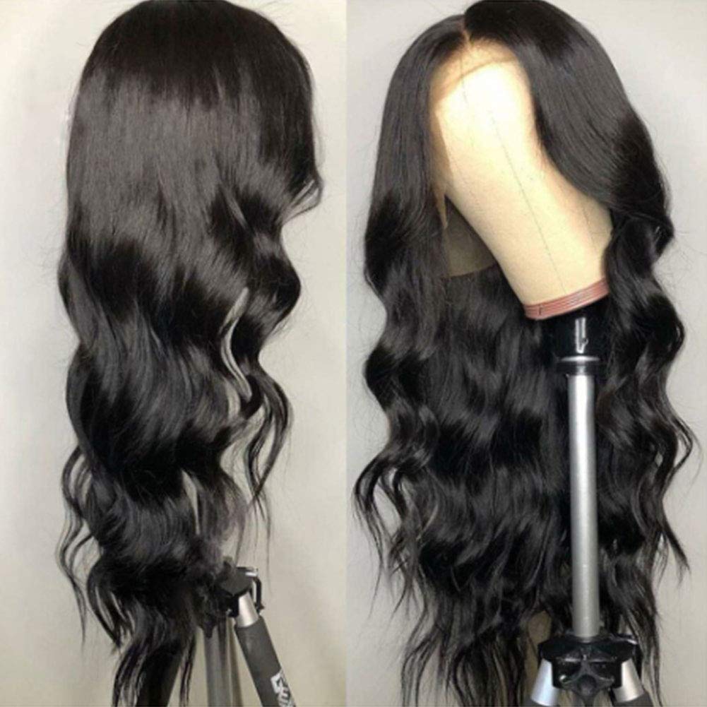 Price:$55.06     Body Wave Human Hair Wig 13x4 Lace Front Wigs 180% Density Pre Plucked with Baby Hair Brazilian Body Wave Wig for Black Women Natural color (10", Body Wave Wig)   Beauty