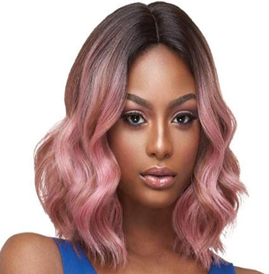 Price:$23.99    OxySoul Short Curly Wigs Women Pink Wig Curly Wavy Shoulder Length Pastel Bob Synthetic Wig for Girl Colorful Costume Wigs (Pink)  Clothing