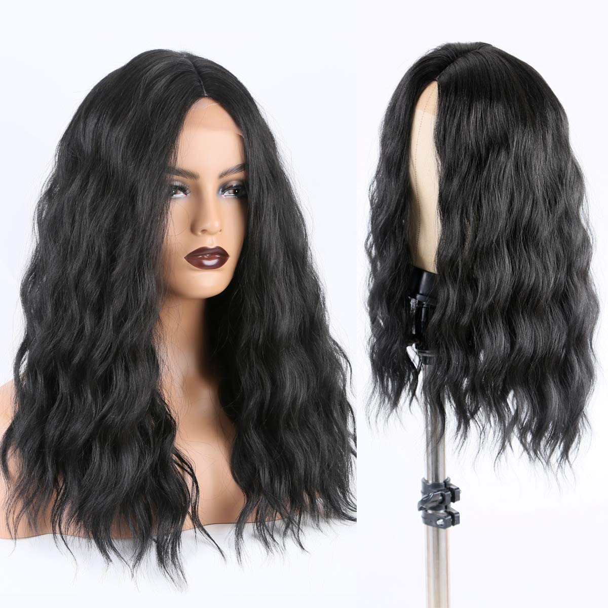 Price:$23.99     Miss Diva Long Wavy Wig Synthetic Curly Wigs For Women Full Machine Wig 18" Replacement Wigs Costume Cosplay Wig Party Wig   Beauty