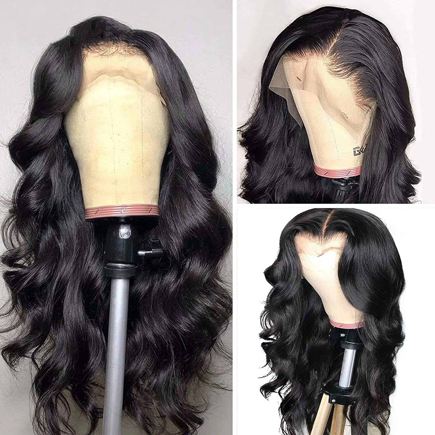 Price:$153.99     Lace Front Wigs Human Hair 20 inch Pre Plucked Hairline with Baby Hair 150% Density 13x4 Transparent Body Wave Lace Front Wigs   Beauty