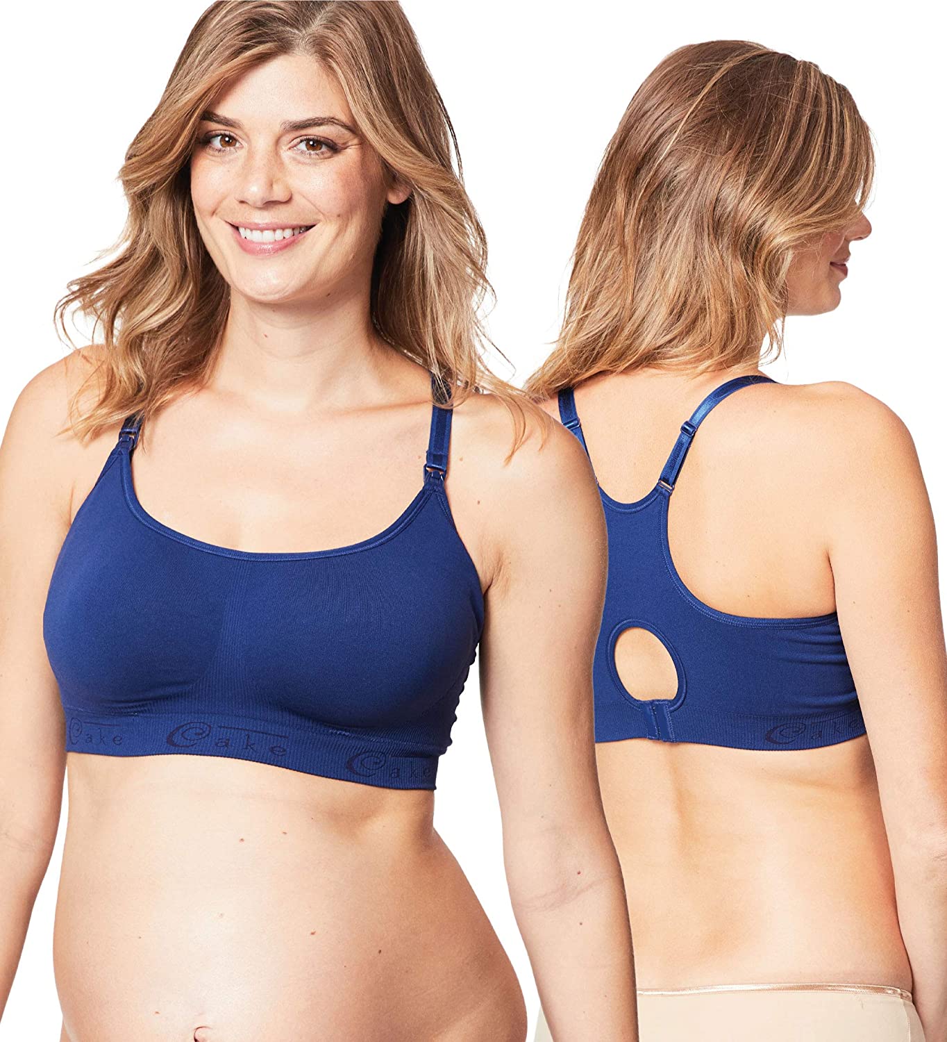 Price:$48.00    Cake Maternity Cotton Candy Wirefree Nursing Bra for Breastfeeding, Seamless Maternity Sleep Bra  Clothing