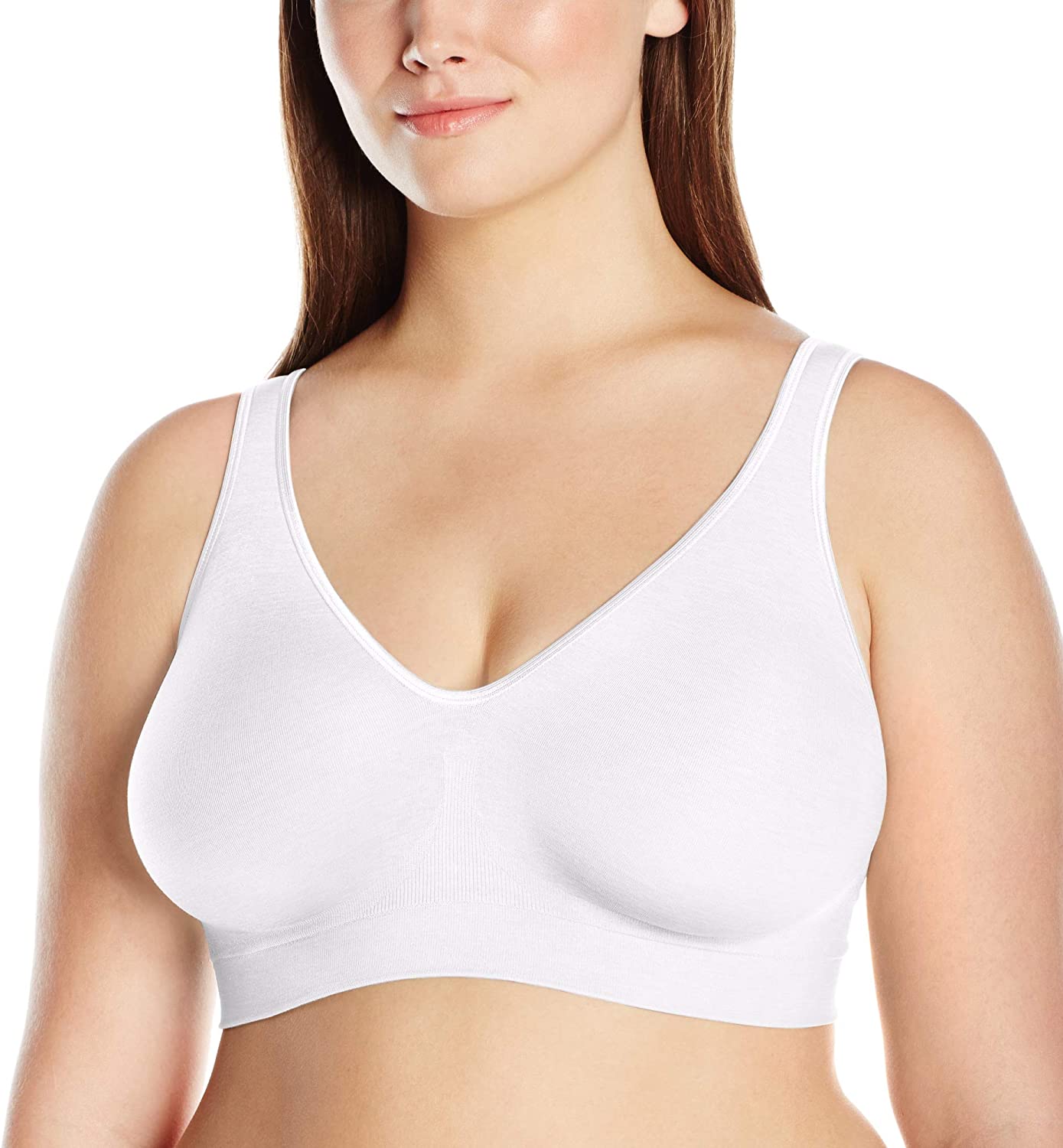 Price:$9.99 Bali Women's Comfort Revolution Wirefree Bra with Smart Sizes at Amazon Women’s Clothing store
