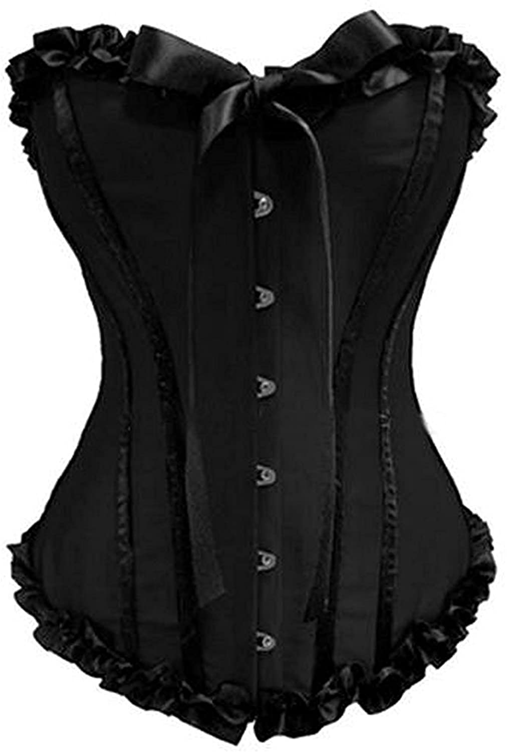 Price:$14.99    SHAPERX Women's Lace Up Boned Sexy Plus Size Overbust Corset Bustier Top with G-String  Clothing