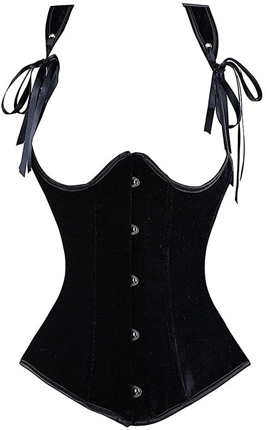 Price:$22.99 SHAPERX Women's Steel Boned Steampunk Tesla Underbust Corset Vest Waist Training Corsets Vest at Amazon Women’s Clothing store