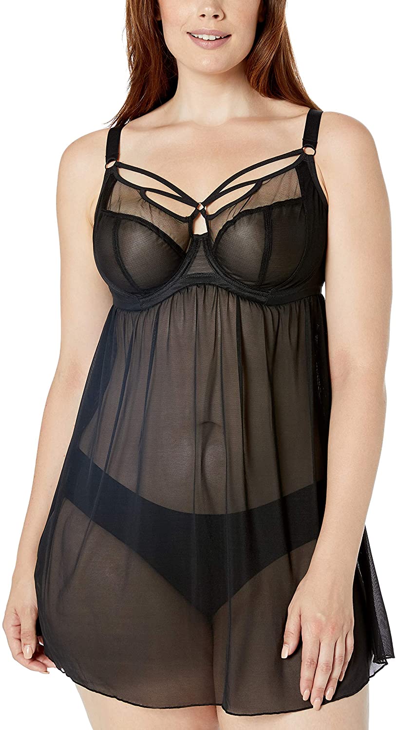 Price:$74.17 Elomi Women's Plus Size Sachi Underwire Babydoll Chemise at Amazon Women’s Clothing store