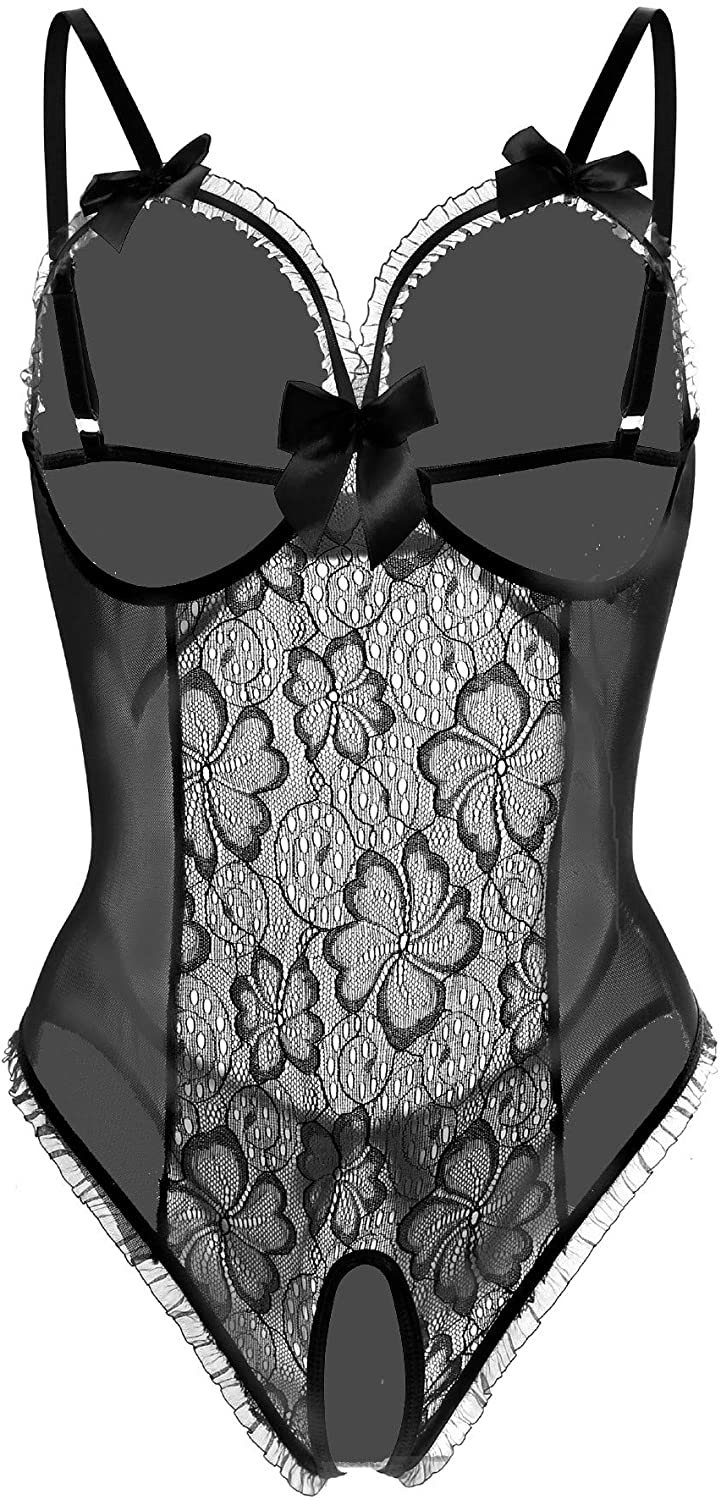 Price:$15.88 Lingerie for Women Sexy Teddy One-Piece Lace Babydoll Bodysuit Nightie Plus Size at Amazon Women’s Clothing store