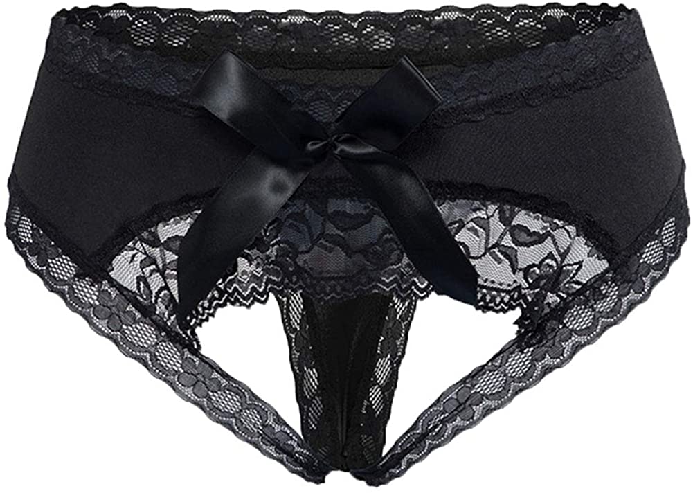Price:$10.99 Sexy Lace Panties for Women Bowknot Briefs Midnight Lingerie Hipster Underwear at Amazon Women’s Clothing store