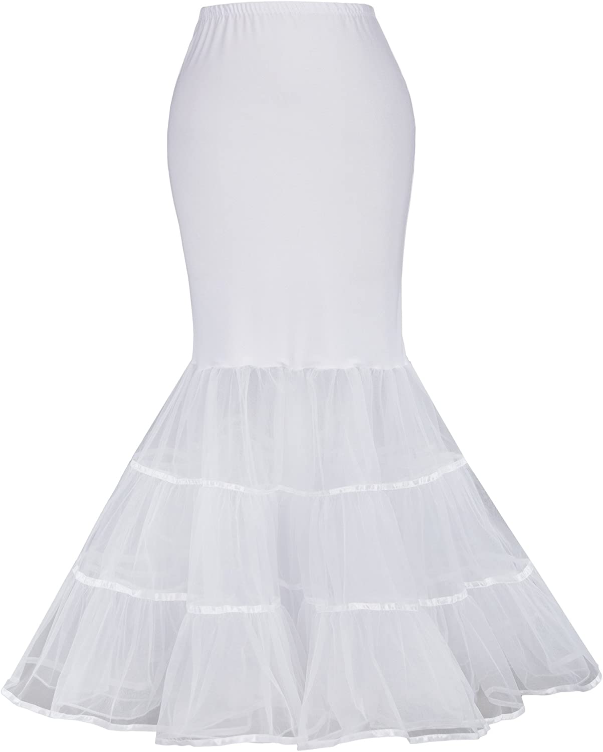 Price:$15.99 GRACE KARIN Women's Mermaid Fishtail Crinoline Petticoat Floor Length Wedding Underskirt at Amazon Women’s Clothing store