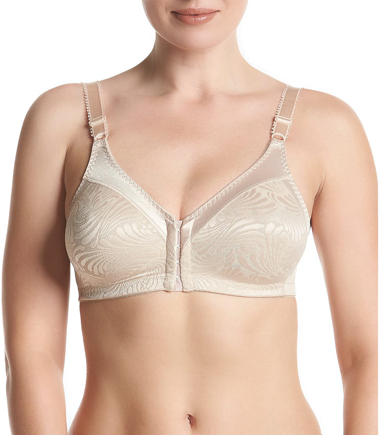Price:$21.99 Bali Women's Double Support Front Close Wirefree Bra at Amazon Women’s Clothing store
