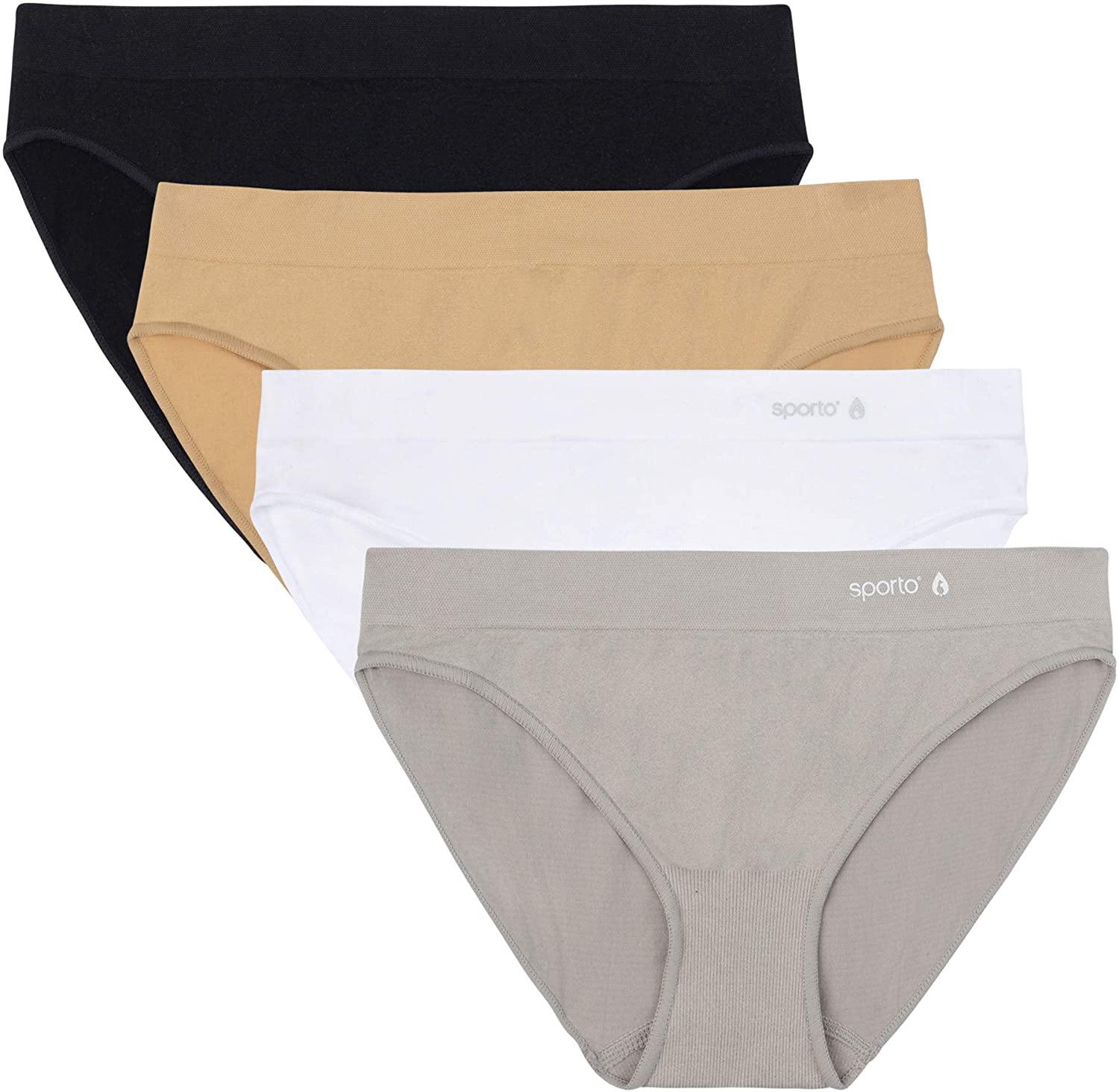 Price:$15.99 sporto Womens Seamless Panty Bikini Underwear Pack of 4 at Amazon Women’s Clothing store