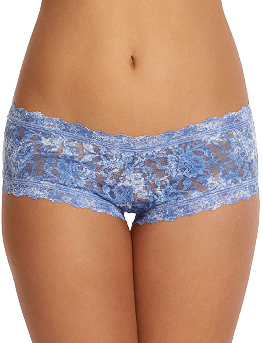 Price:$32.30 Hanky Panky Women's Annabelle Boyshort White/Baby Blue Boy Shorts at Amazon Women’s Clothing store