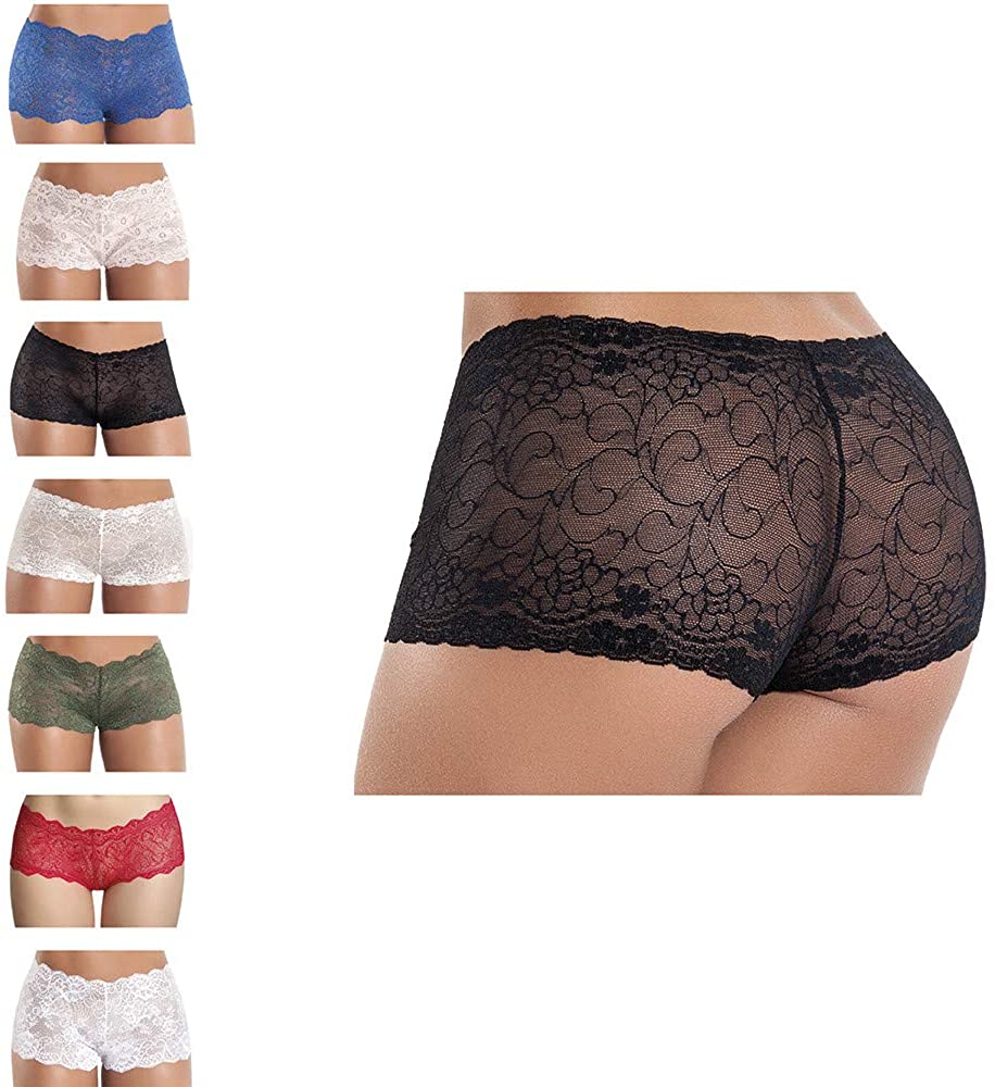 Price:$12.99 Besame Women Sexy Lingerie Cheeky Lace Hipster Panties Underwear (1 or 3 Pack) at Amazon Women’s Clothing store