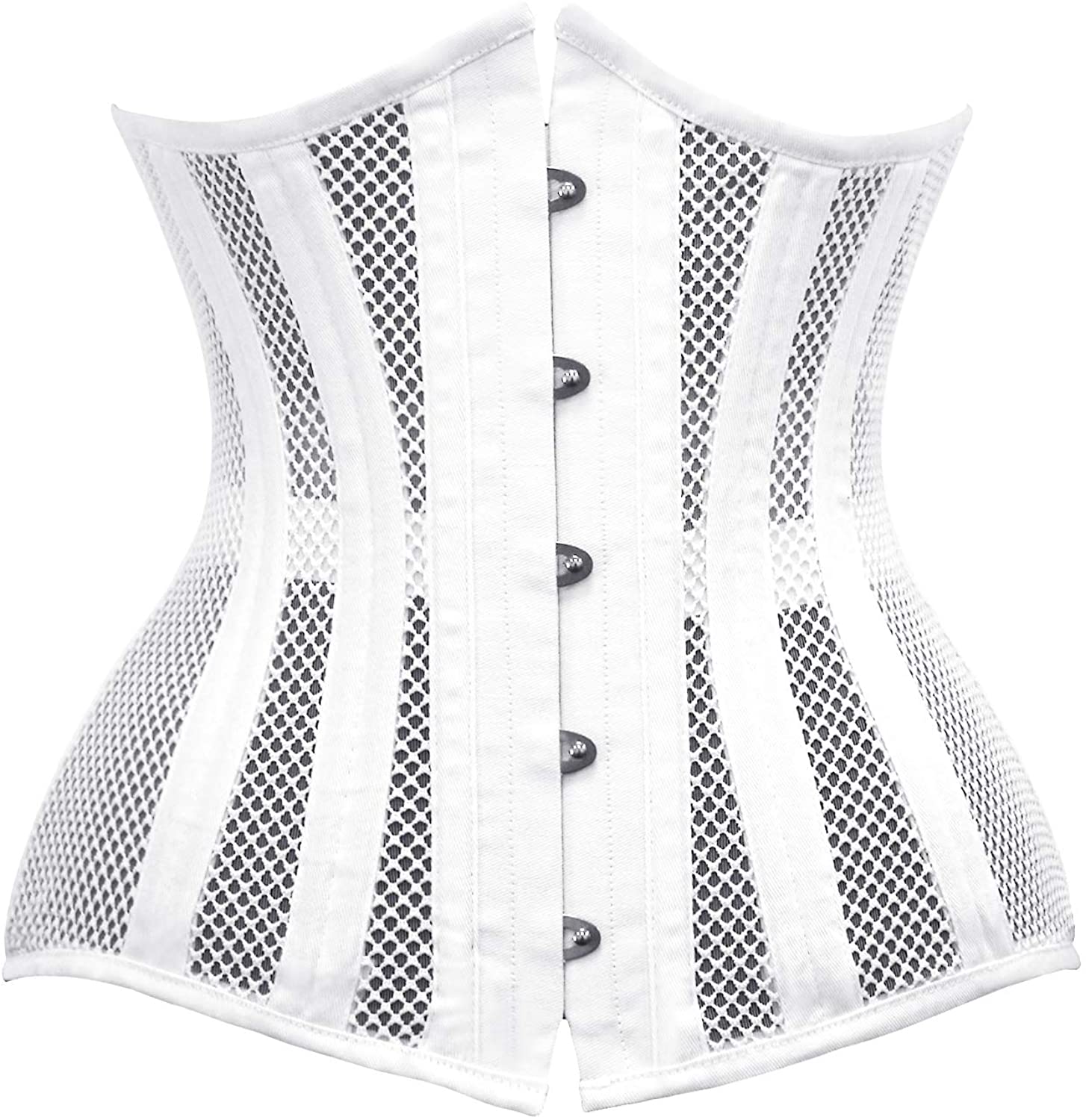 Price:$38.99 SHAPERX Women 24 Double Steel-Boned Longline Heavy Duty Waist Training Corsets Shaper at Amazon Women’s Clothing store