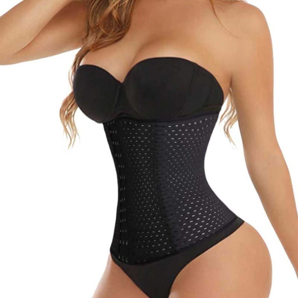 Price:$5.99 Waist Trainer Corset for Weight Loss Sport Workout Body Shaper Tummy Fat Burner at Amazon Women’s Clothing store