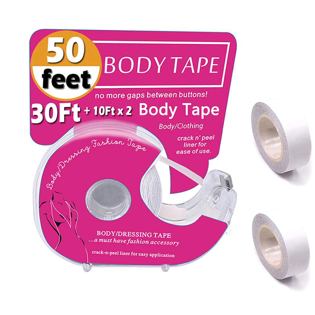 Price:$9.99    Fashion Boob Body Tape,Clear Fabric Strong Double Sided Tape for Clothes/Dress, 50 Ft.  Clothing